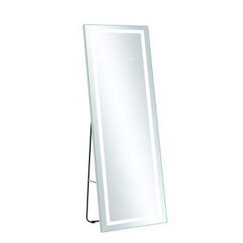 Neutypechic LED Rectanglular Full Length Mirror Large Wall Mirror Standing Mirror - 63"x16",Silver