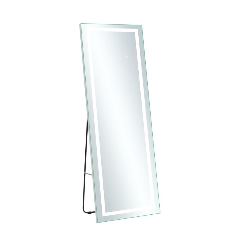 Neutypechic LED Rectanglular Full Length Mirror Large Wall Mirror Standing Mirror - 63"x16",Silver, 1 of 8