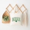 City Creek Prints Lucky Mama Varsity Clover Canvas Tote Bag - 15x16 - Natural - 2 of 2