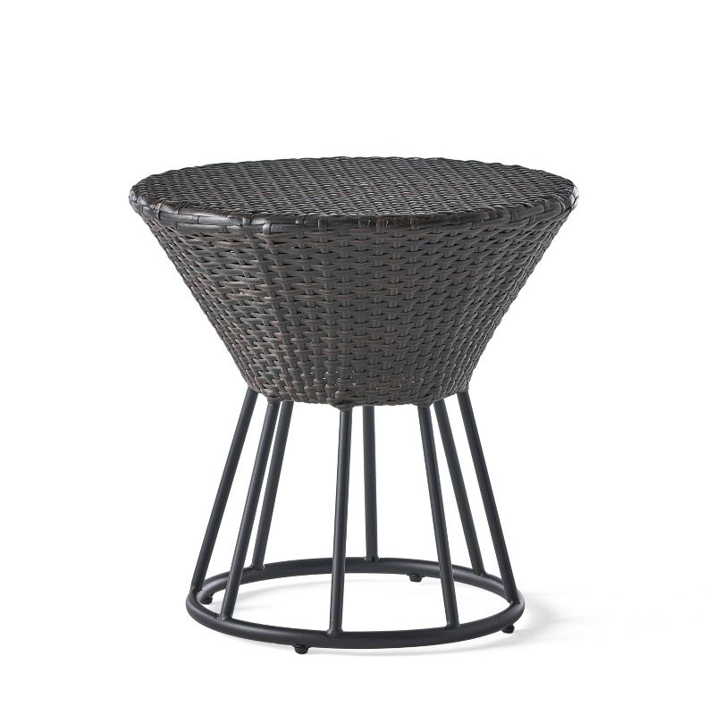 Crete Round Wicker Outdoor Side Table - Christopher Knight Home, 3 of 10