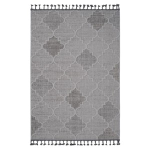 ChicFurnit Rug Guros Collection Stain Resistant Non Shedding Kid and Pet Friendly for Busy Spaces, Gray, 91.7"*5.9"*5.9" - 1 of 4