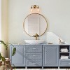 LNC Hydretro 14.5-in 2-LightsPolished Gold and Textured Glass  Modern/Contemporary Vanity Lights - 4 of 4