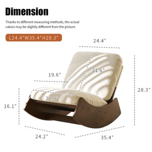 UPHA Comfortable Glider Rocking Chair with High-Quality Cushions and Solid Wood Frame for Bedroom, Living Room - 1 of 4