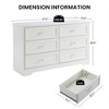 SKRAN Modern 3 Drawer Bedroom Chest of Drawers with 6 Drawers Dresser for Living Room, Bedroom, Hallway(White,47.6″L x 15.7″W x 28.9″H ) - 3 of 4