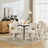 Kumasinova 19.7"H Sleek Dining Chairs Set of 2,Plush Chenille Kitchen Chair with Hollowed-Out Back,Iron Frame,300lbs Capacity - 2 of 4