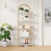 71" Arched 5-Tier Bookshelf with Metal Frame, Freestanding Open Bookcase and Plant Stand for Home and Office - 3 of 4