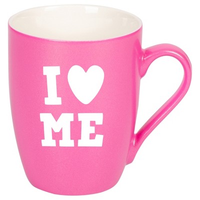 Elanze Designs I Heart Me Princess Pink 10 ounce New Bone China Coffee Cup Mug