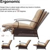 DOMETOUR Patio Recliner Chair with Cushions, Adjustable Outdoor Lounge Chair with Extendable Metal Frame for Garden/Lawn (Khaki, 1) - 3 of 4