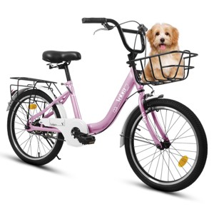 SEVOBAL Bicycles 20 Inch Kids Bike with Coaster Brake V-Brake Lightweight Steel Frame for Boys and Girls, Pink, 55.9"*21.2"*31.5" - 1 of 4