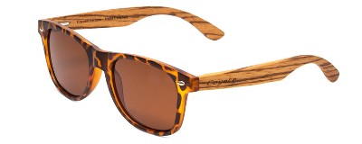 Coyote Wood Black Orange Tortoise Walnut Brown Eyeglasses 52mm Custom L&R Lenses
