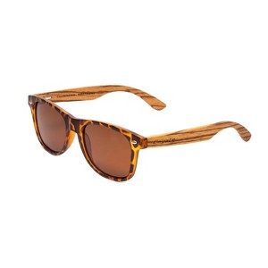 Coyote Wood Black Orange Tortoise Walnut Brown Eyeglasses 52mm Custom L&R Lenses - 1 of 4