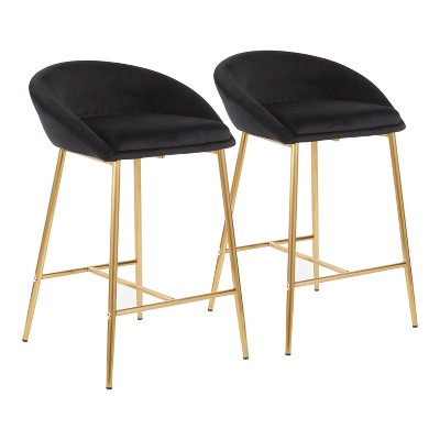 Set of 2 26" Matisse Glam Counter Height Barstools - LumiSource