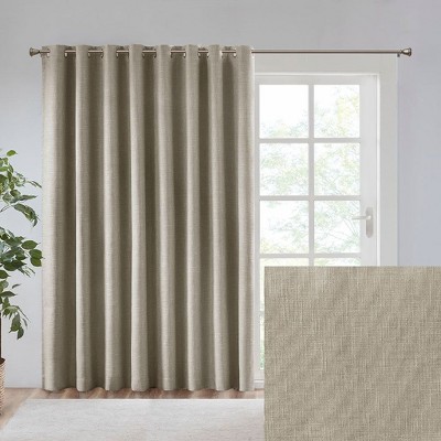 Kumasinova 84"x100" Heather Slub Curtain Panel,Blackout Curtains with Grommet Top,Window Curtains for Living Room,Noise Reducing,Energy Efficient