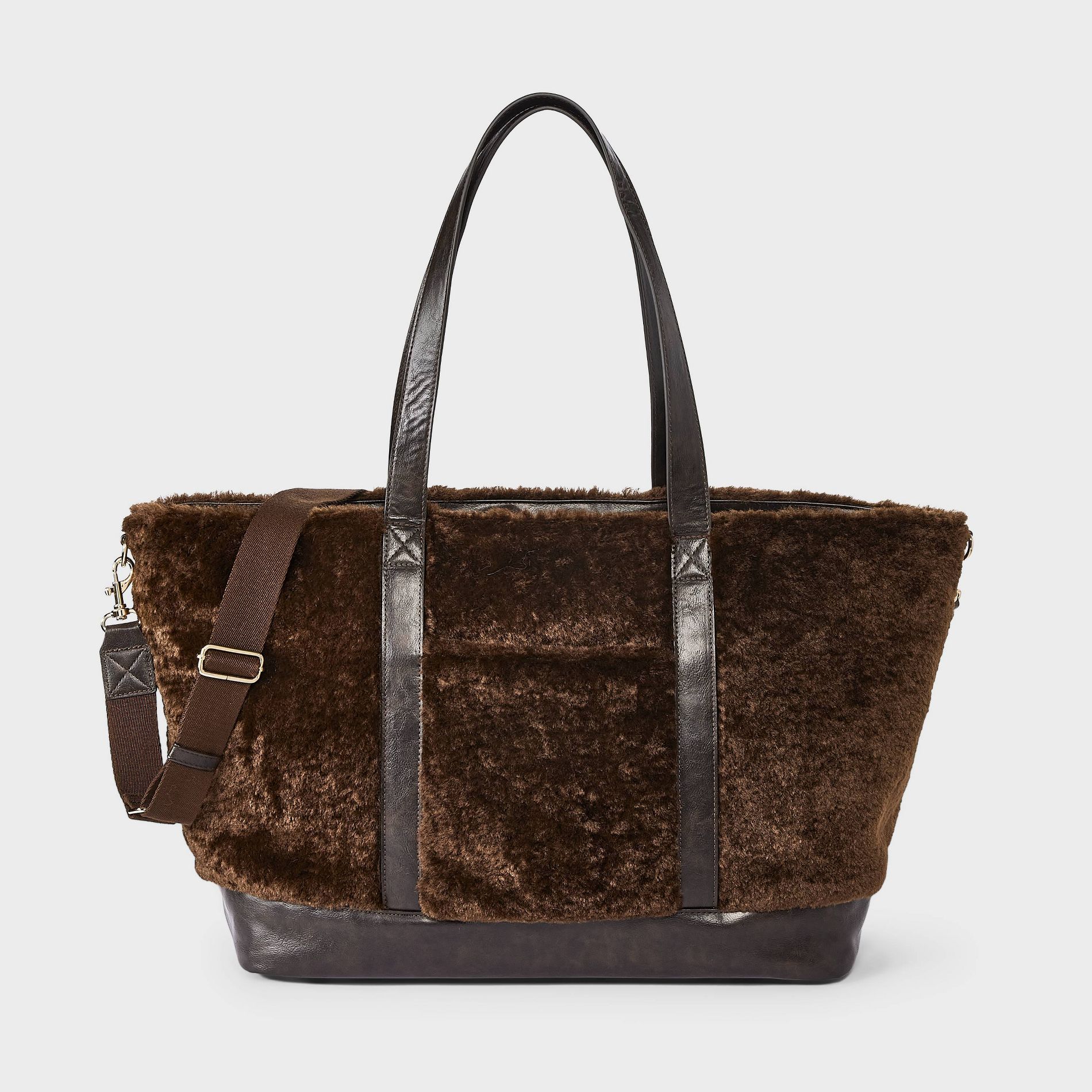 Faux Shearling Weekender Bag - Universal Thread™ Brown