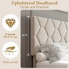 Platform Bed Frame with Upholstered Headboard and Wooden Slats Support, Upholstered Mattress Foundation/No Box Spring Needed/Easy Assembly - 3 of 4