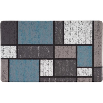 World Rug Gallery Contemporary Modern Boxes Anti Fatigue Standing Mat