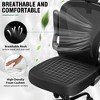 KERDOM Ergonomic Office Chair with 3D Lumbar Support 3D Headrest, Comfy High Back Home Office Desk Chairs, Black - 4 of 4