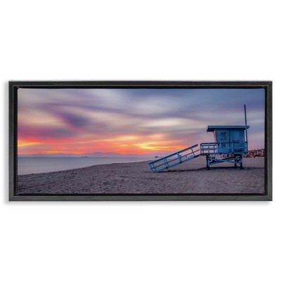 Stupell Industries Beach Hut Sunset Horizon, 31" x 14"
