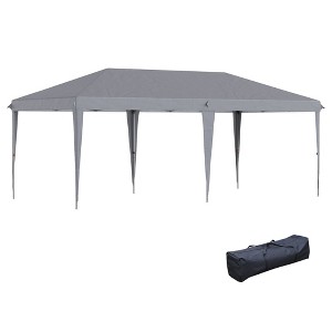 Aghana Digitals Blue Pop Up Gazebo Canopy: 10'x19.2' Outdoor Party Tent with UV Protection, - 1 of 4