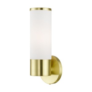 Livex Lighting Lindale 1 - Light Sconce in  Satin Brass - 1 of 3