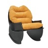 Vynxaria Cat chair-30.31-Inch Green Velvet Rocking Chair - Cozy Single Seat for Relaxation - 4 of 4