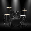 Gammon Percussion 5-piece Complete Adult Drum Set - Full Size Beginner ...