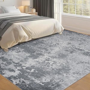 Indoor Area Rug: Washable, modern abstract, non-slip. Fits living rooms, bedrooms, under dining tables - 1 of 4