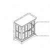 CAVINAS Bookcases for Living Room 4-tier Glass Display Cabinet Storage Bookcase Collectors Showcase with Flip-up Glass Doors - 4 of 4