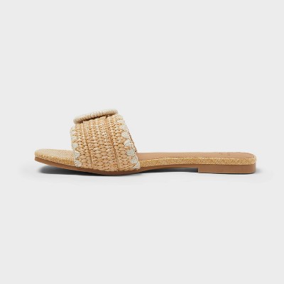 Women s Audrey Sandals with Memory Foam Insole - A New Day Natural