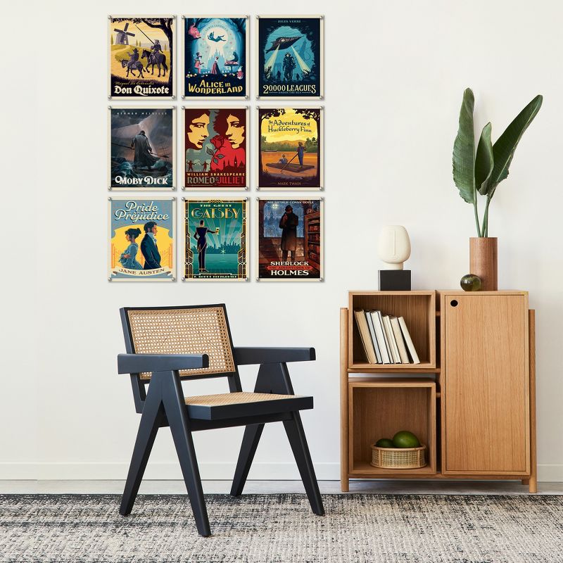 Americanflat 9 Piece Set - Vintage Classic Tales mid century Wall Art for Den, Office By Anderson Design Group, 3 of 7