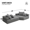 1/2/3/4pcs Oversized Modular Sectional Sofa, Boucle Convertible Floor Sofa Couch Set 4B -ModernLuxe - 3 of 4