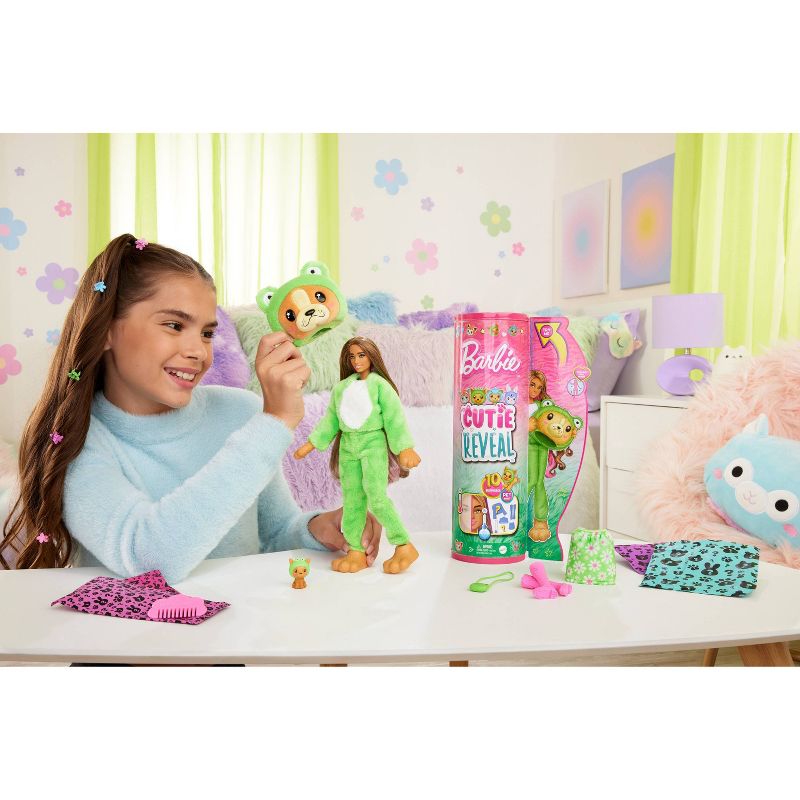 Barbie Cutie Reveal Puppy as Frog Costume-Themed Series Doll &#38; Accessories with 10 Surprises, 3 of 7