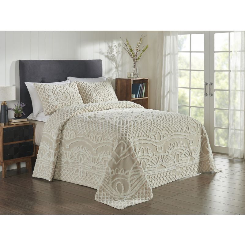 Trevor Collection 100% Cotton Tufted Unique Luxurious Bedspread & Sham Set - Better Trends, 3 of 7
