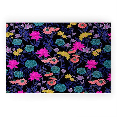 Emanuela Carratoni Moody Blue Garden Small Welcome Mat - Deny Designs :  Target