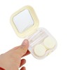 Unique Bargains Portable Square Contact Lens Case Light Yellow 1 Set - 2 of 4