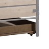 Royal Hampton Wooden Twin Size Trundle with Caster Wheels, Brown - 4 of 4