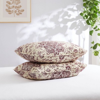 Full Eggplant Microfiber Persia Quilt Set