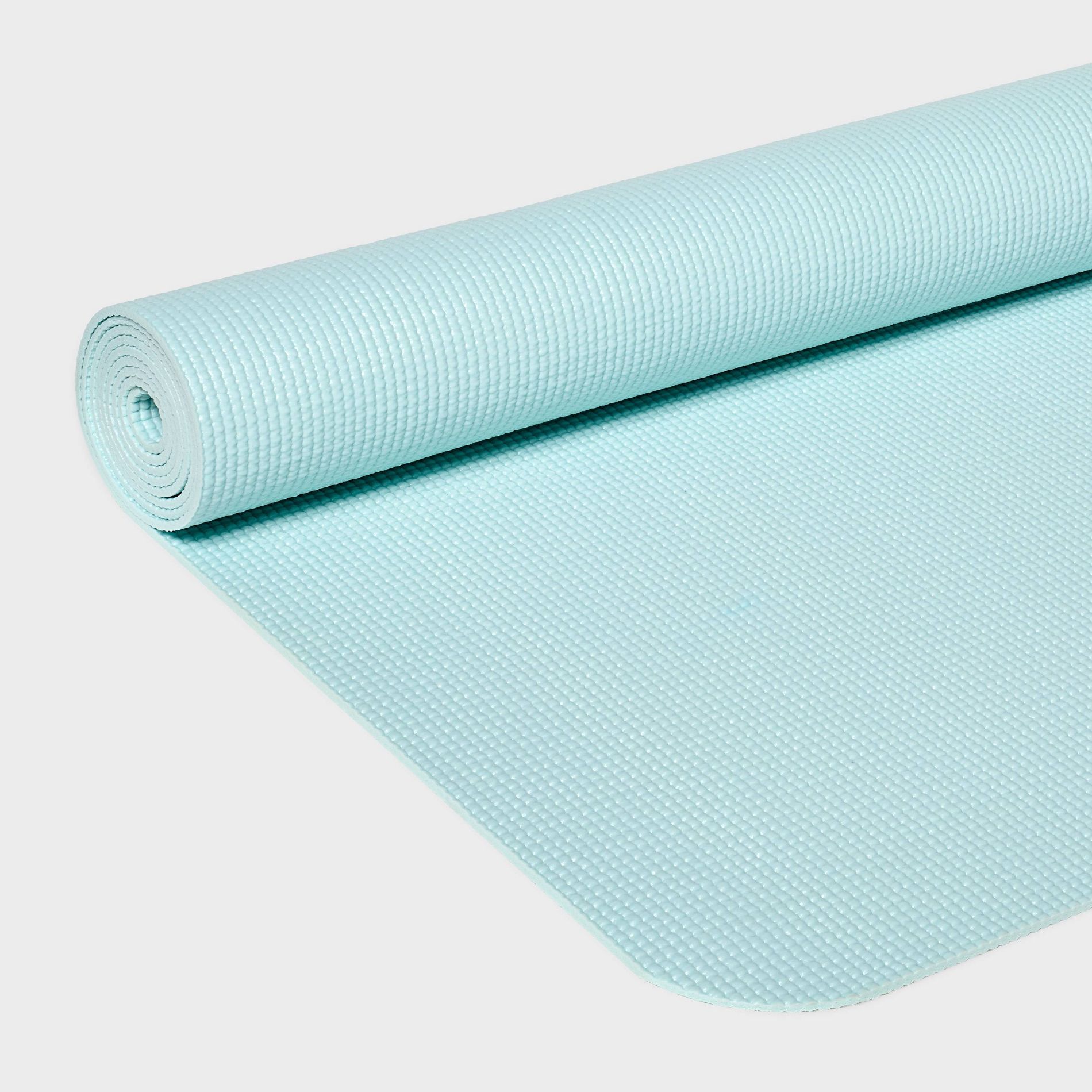 Yoga Mat 3mm Blue - All In Motion™: PVC Material, Solid Pattern, Low Tack Grip