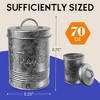 Amici Pet Retro Treats Canister - 72 Oz Galvanized Metal Food Storage with Embossed Design, Airtight Silicone Gasket Lid - 5.5" H x 8" W - 4 of 4