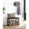 3-Tier Bamboo Shoe Rack Bench - Supports 286lbs, Natural Wood Storage Organizer for Entryway, Bathroom, and Bedroom - 3 of 4
