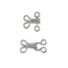 Dritz 96ct Size 2 Hooks & Eyes Nickel: Metal Sewing Fasteners, Silver Hook and Eye, 4.8" Length, 96 Pieces - 4 of 4