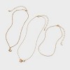 Girls' Initial with Choker and Layered Necklace Set - art class™ Gold - 2 of 3