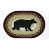 Earth Rugs Cabin Style Bear Oval Placemat 13"x19" Rustic Dining Room Accent - 2 of 3