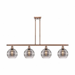 Rochester - 4 Light Stem Hung Island In Industrial Style-10.38 Inches Tall and 48 Inches Wide - 1 of 1