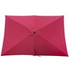 6 x 9ft Patio Umbrella, Market Table Umbrella With Crank And Push Button Tilt Without Flap, Outdoor Waterproof Umbrella - 4 of 4
