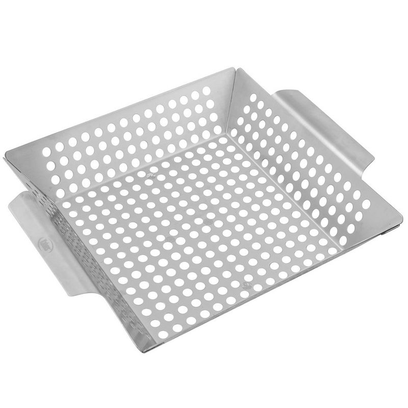 Kaluns Grill Basket, Heavy Duty Stainless Steel  Grilling Basket for Vegetables and Meat, 2 of 3
