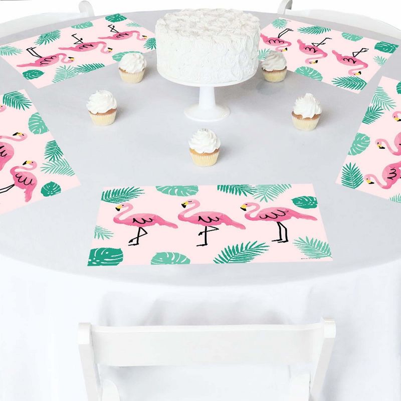 Big Dot of Happiness Pink Flamingo - Party Table Decorations - Tropical Summer Party Placemats - Set of 16, 2 of 7