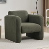 30.7" Seaweed Green Modern Accent Chair with Pillow and Armrests, Comfy Upholstered Single Sofa for Home or Office-3irtyhousy - 3 of 4