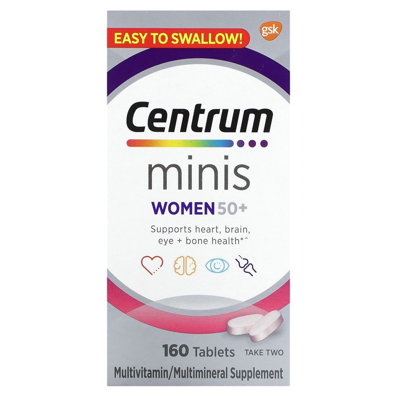 Centrum Women 50+, Minis, Multivitamins, 160 Tablets, 1 of 4