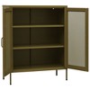 vidaXL Storage Cabinet Olive Green Steel 31.5x13.8x40.0 in - 4 of 4